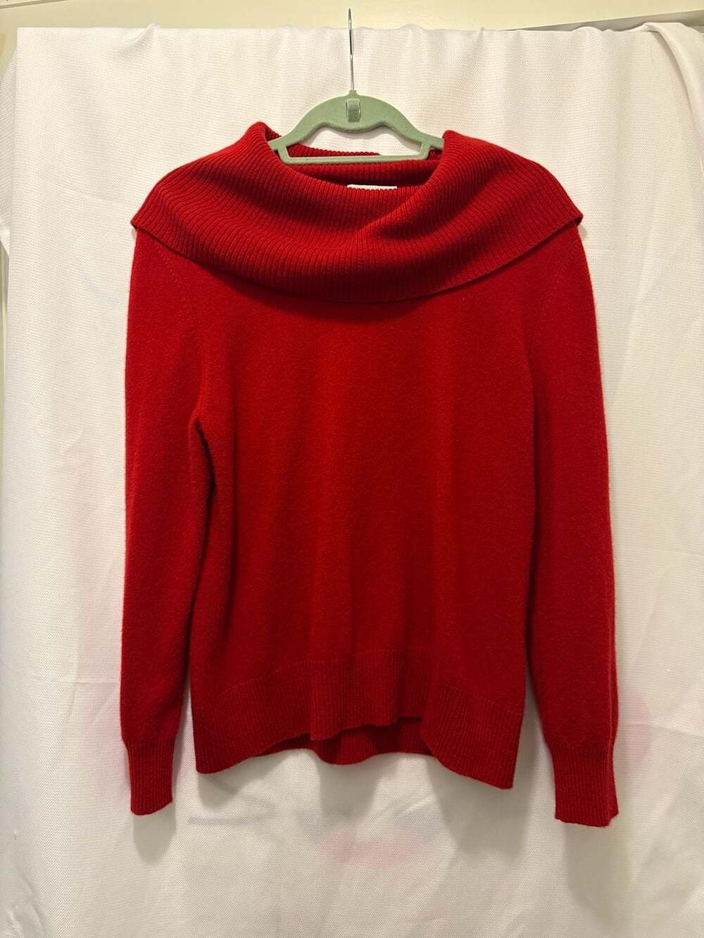 Charter Club 100% Cashmere 2-Ply Red Cowl Neck Sweater XL